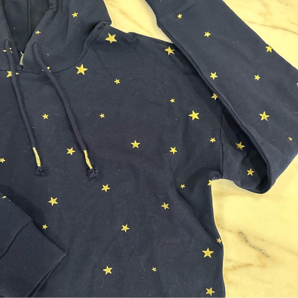 ALYA new with tags women’s size large navy and gold star cropped hoodie - Picture 4 of 7
